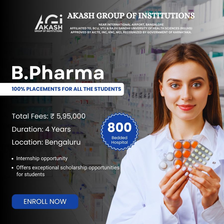 Admission Open for B.Pham at Akash Group of Institutions, Bengaluru/Bangalore